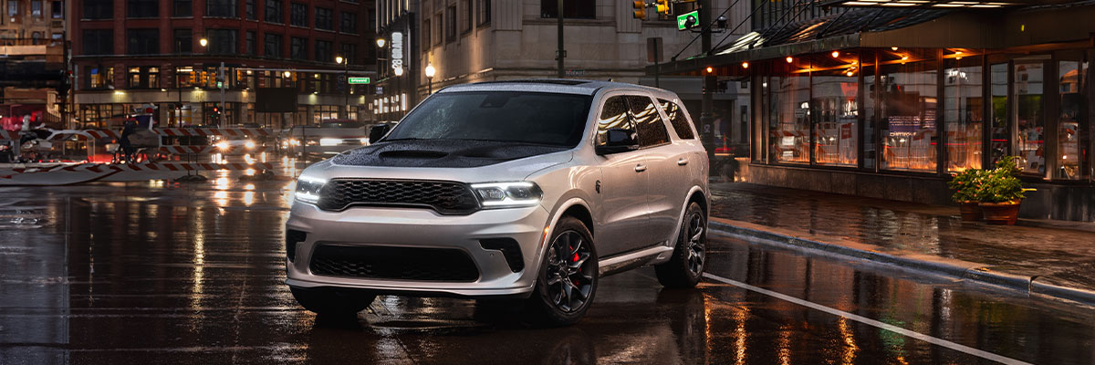 A 2025 Dodge Durango on a street in Visalia, CA.